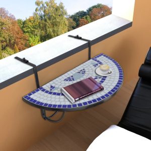 Balcony Hanging Table Mosaic and   Balcony Hanging Table Mosaic Terracotta