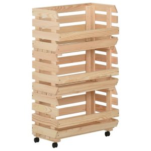 Vegetable Trolley 37x Solid Pine Wood   Vegetable Trolley 57x
