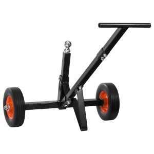 Trailer Dolly, 600lbs Tongue Weight Capacity, Carbon Steel Trailer Mover With 1-7/8 In Hitch Ball And 10 In Solid Tires, Portable Tow Dolly For Moving Car RV Boat Trailer