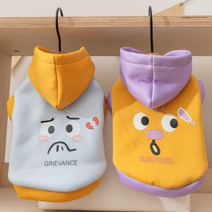 Autumn And Winter Korean Version New Dog Cute Cartoon Little Bear Sportswear Cat Teddy Pet Clothing