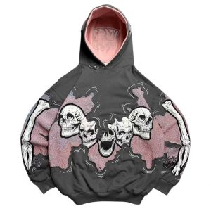 Women's Printed Hooded Long Sleeve Street Fashion Sweatshirt