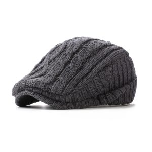 Versatile Forward Ear Flap Fleece Lined Warm Men's Hat For Autumn And Winter