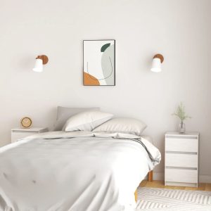 bedside tables, 2 pieces, 40x29 cm, solid pine wood