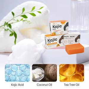 Customised Paraben Free Vegan SLS Free Halal Organic Natural Vitamin C Retinol Kojic Acid Soap For Dark Spot Remover