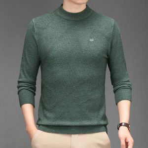 Spring And Autumn Casual Half Turtleneck Solid Color Sweater