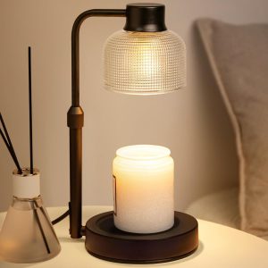Retro-style Horizontal American-style Ambient Candle Lamp With Adjustable Height And Timer Function