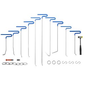 Rods Dent Removal Kit, 20 Pcs Paintless Dent Repair Rods, Stainless Steel Dent Rods, Whale Tail Dent Repair Tools, Professional Hail Dent Removal Tool For Minor Dents, Door Dings And Hail Damage