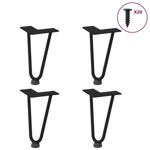 Hairpin Legs for Coffee Table, 4 Pieces, 20 cm