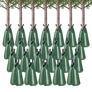 Tree Watering Bag, 25 Packs 20 Gallons Watering Bags For New Trees, 5-9 Hours Slow Release Refillable Tree Drip Irrigation Bags With Zipper, Durable Tree Watering System For Deep Root Targeting
