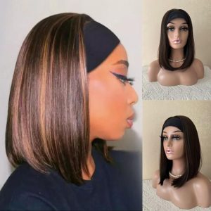 Lady's Brown Lace Wig With Inner Layer Gradient