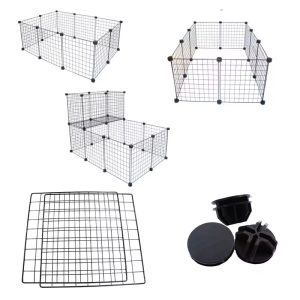 Pet Playpen, Small Animal Cage Indoor Portable Metal Wire Yard Fence For Small Animals, Guinea Pigs, Rabbits Kennel Crate Fence Tent