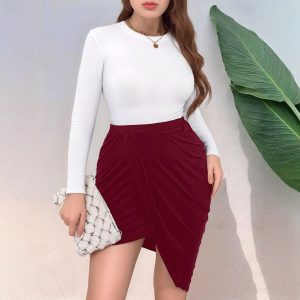 Plus Size Women's Clothes Fashion Skirt