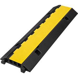 3 Channel Rubber Cable Protector Ramp 1.2 X 1.2 Inch Channel Heavy Duty Cable Wire Cord Cover Ramp Speed Bump Driveway Hose Cable Ramp Protector
