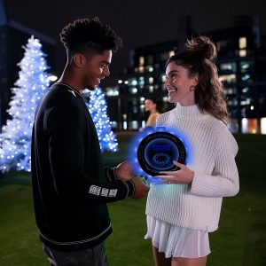 LED Ring Night Light Hollow Center Hand Throwing Boomerang Toy