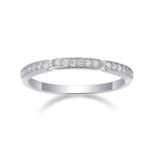 Youth - Set With Top-quality Moissanite S925 Silver And Platinum-plated Diamond Wedding Ring. The Ring Can Be Tested With A Diamond Pen In Gold And Rose Gold