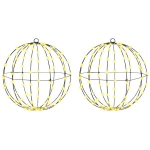 Ball with 192 LEDs, 2 pcs, Warm White