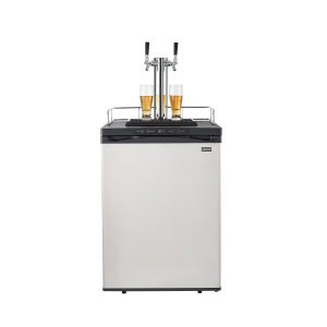 Beer Kegerator With CO2 Tank Dual-Tap Beer Dispenser 162L Refrigerator