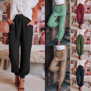 Women's Solid Color Casual Pants