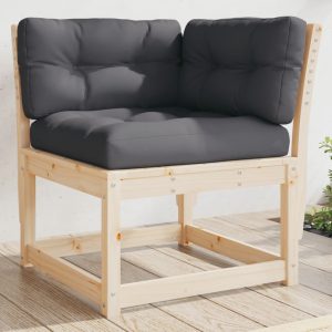 Garden Corner Sofa with Cushions 73x Solid Pine Wood