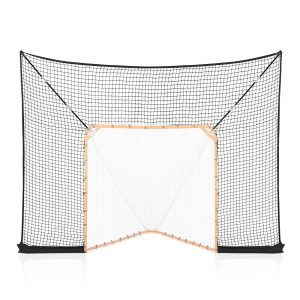 Hockey And Lacrosse Goal Backstop, 12x9 Ft Lacrosse Net With Extended Coverage, Quick Easy Setup Complete Accessories Training Net, Backyard Lacrosse Equipment, For Youth Adult (NET ONLY)