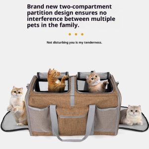 Portable Foldable Universal Wheel Breathable Hand-held Cross-body Large-capacity Pet Bag