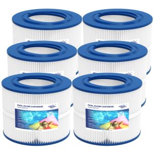 6 Pack PBF40M Spa Filter, PBF40 Hot Tub Filter Replacement, Compatible With Pleatco PBF40 And PBF40-M, Compatible With Bullfrog Wellspring 30 Coreless 10-00282 Filter