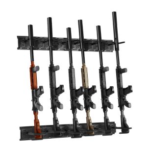 Gun Rack, Indoor Gun Rack Wall Mount, 6-Slot Vertical Rifle Shotgun Gun Rack, 81.6 Kg Heavy Duty Metal Wall Gun Rack Display Stand With Soft Padding