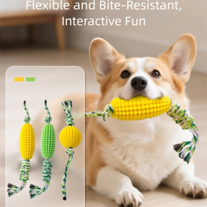 Pet Toy Corn Ball Knot Teething Toys, Large And Small Dog Teeth Cleaning, Biting And Boring Knot Dog Toys