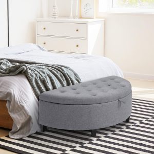 Half Moon Storage Ottoman