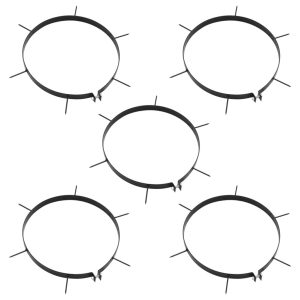 lawn aerator for garden roller, 5 pieces with spikes, Ø 30 cm, iron