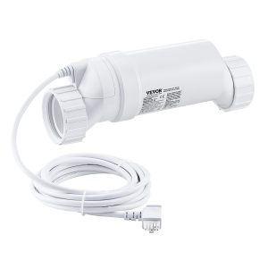 Salt Water Chlorinator System, Pool Chlorination Cell Fits For Hayward W3T-Cell-9 (T9), Pool Cell Salt Water System For In-Ground Swimming Pools Up To 25,000 Gallons, 15 Ft Power Line, White