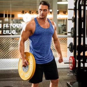 Men's Solid Color I-shaped Fitness Training Vest