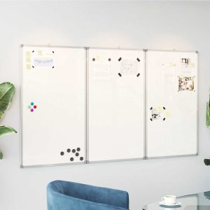 Magnetic Whiteboard, Foldable, 180x80x1.7 cm