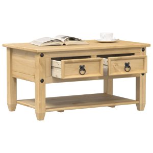 Corona coffee table with drawers, 85x50x45 cm, solid pine wood
