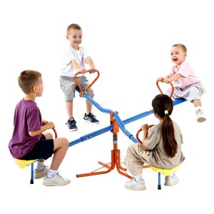 2-4 Kids Seesaw 110 Lbs Capacity 360 Degrees Rotating Teeter Totter Age 3+
