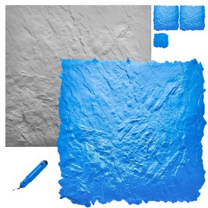 Concrete Stamps Mat, 36 X 36 In & 18 X 18 In, 4 Pcs Concrete Texturing Skin Polyurethane Stamp Stone Tile Texture Mat, Slate Floor Imprint Seamless Stamp Concrete Molds For Outdoor Decorative