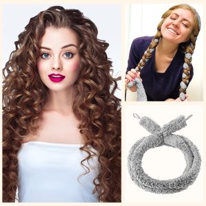 Satin Heatless Hair Curler, Lazy Natural Soft Wave DIY Heatless Curls For Sleep In Overnight, For All Hair Types