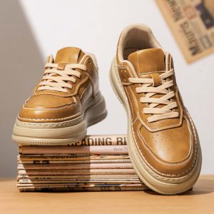 Versatile Leather British Retro Men's Casual Shoes