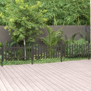 picket fence with posts, 3 pieces, WPC