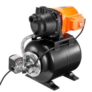 1HP Shallow Well Pump With Pressure Tank 1000GPH Irrigation Booster Pump