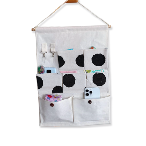 Seven Pockets Storage Hanging Bag-Polka Dots 5026