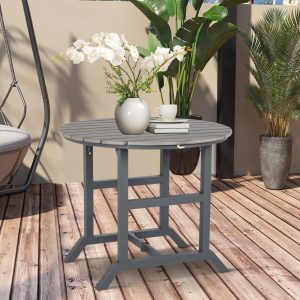 Frame Round Patio Table with Umbrella Hole