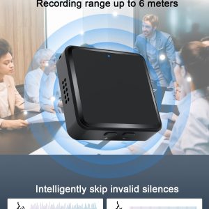 Magnetic Digital Voice Recorder With AI-Triple Noise Reduction,Portable Audio Recorder Compatible With Smart Cell Phone PC Recording Device For Lectures,Meetings,Interviews,Black