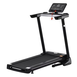 HOMCOM Folding Treadmill For Home Motorised Running Machine W  LCD Display Black