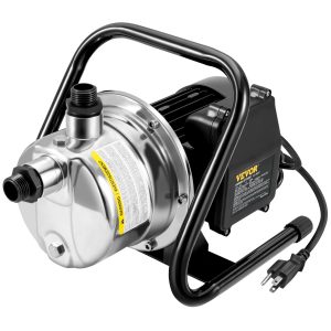 Shallow Well Pump Portable Garden Water Jet Pump 1.5HP 1200GPH 164 Ft Head