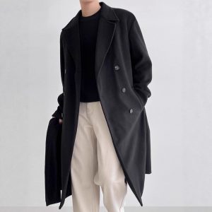Men's Wool Overcoat, Thick And Loose Wool Jacket
