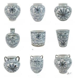 Hand-painted Sunflower Blue And White Porcelain Retro Home Ceramic Vase