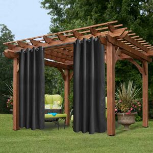 50 In. X 84 In. Indoor Outdoor Grommet Curtain 1 Panel - 3 Color Options Available
