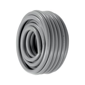 1-Inch Flexible Electrical Conduit, 100 Ft, PVC Liquid-Tight Conduit Non-Metallic With 5 Straight And 5 90-Degree Conduit Connector Fittings, For Air Conditioning Motor Controller Pump, IP65
