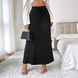 Satin Skirt With High Waist New Style